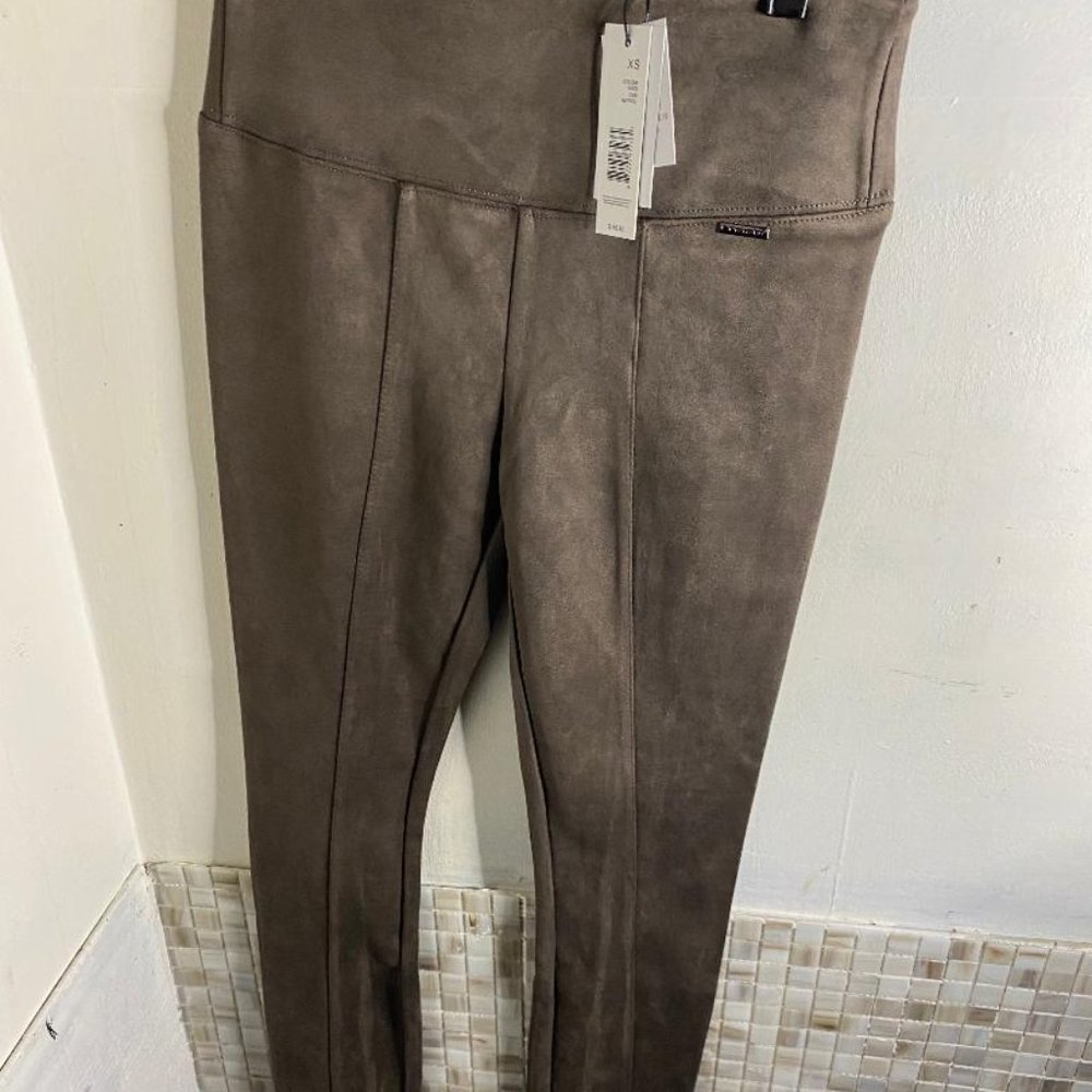 Hazy Taupe suede like leggings-Tahari (New-Sz XS)